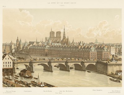 Byen og Pont-Neuf, 1665 av French School
