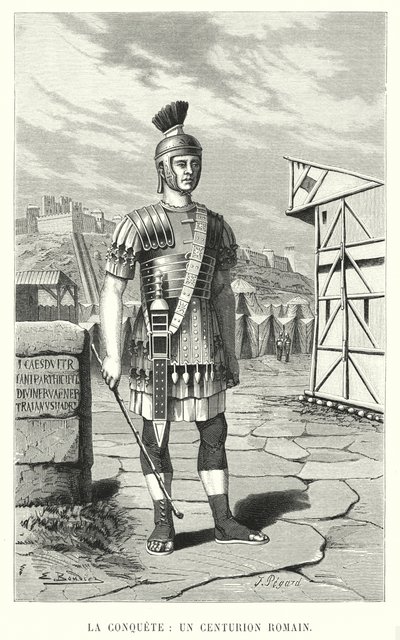 La Conquete, Un Centurion Romain (gravering) av French School