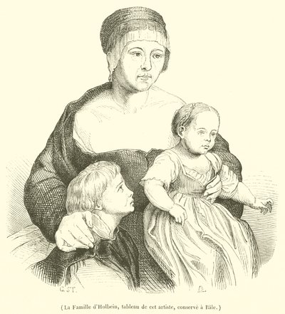 Holbeins familie (gravering) av French School