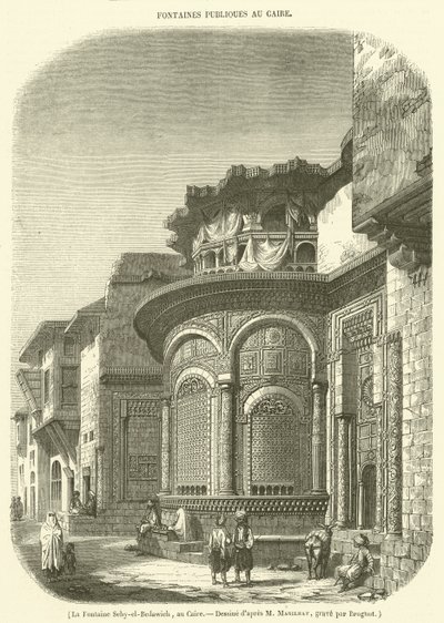 Der Seby-el-Bedawieh-Brunnen in Kairo (Gravur) von French School
