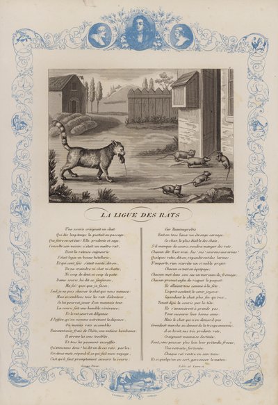 The League of Rats (farge litho) av French School