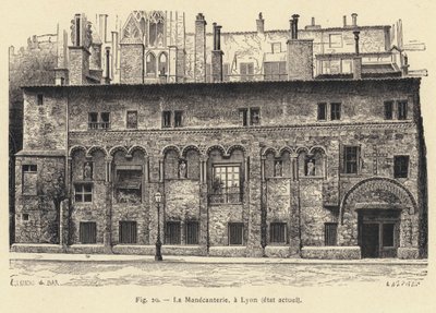 The Manecanterie, i Lyon, nåværende tilstand (gravering) av French School
