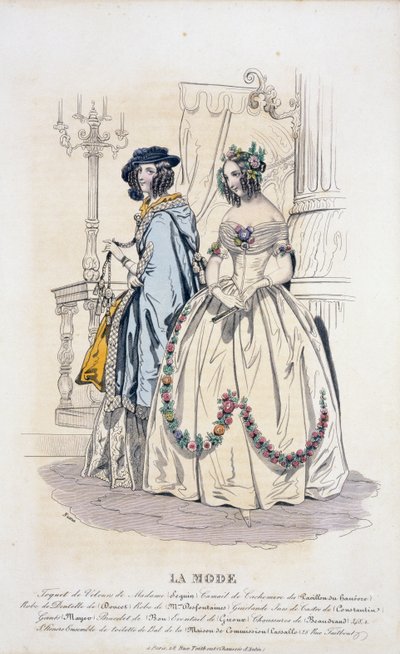 La Mode: Annonse for kvinnemote fra 1800-tallet av French School
