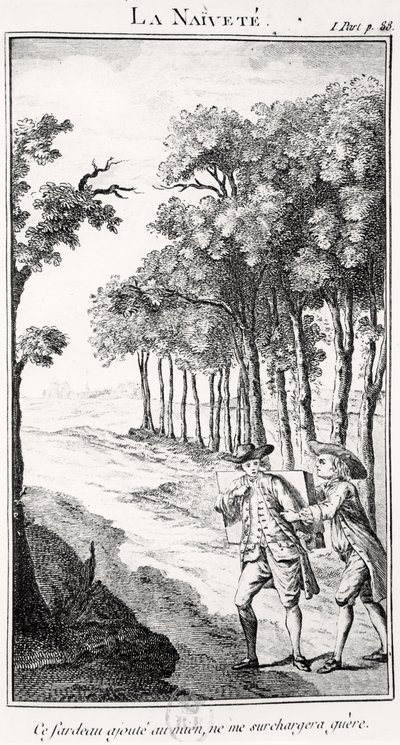 La Naivete (gravering) av French School