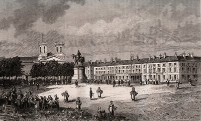 La Roche-sur-Yon (La Roche sur Yon) - Pays de la Loire - sted Napoleon - gravering i "Frankrike illustrée: geografi, historie, statistisk administrasjon" av V.-A. Malt brun. 1884 av French School