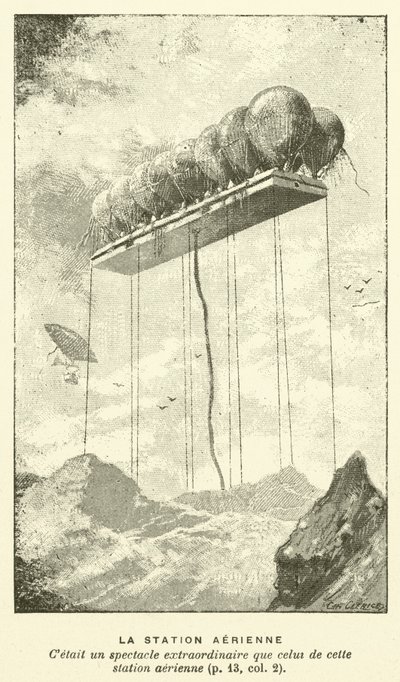 The Aerial Station (gravering) av French School