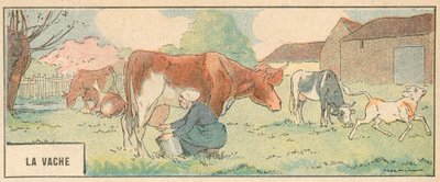 La Bache (svart litho) av French School