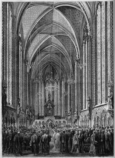 La messe du Saint Esprit, celebree a la Sainte Chapelle de Paris, a l