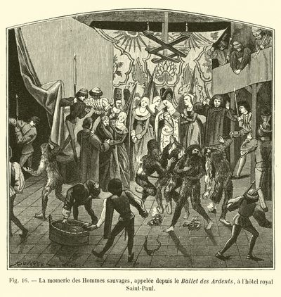The Wild Men mummery, siden kalt Ballet des Ardents, på Royal Hotel Saint-Paul av French School