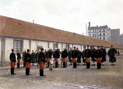 La parade - i "Album militaire"" - kavaleri: innenrikstjeneste av French School