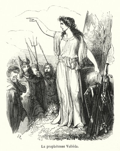 La prophetesse Velleda (gravering) av French School