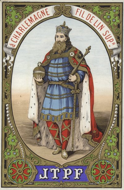 Etikett for Charlemagne-tråden av French School