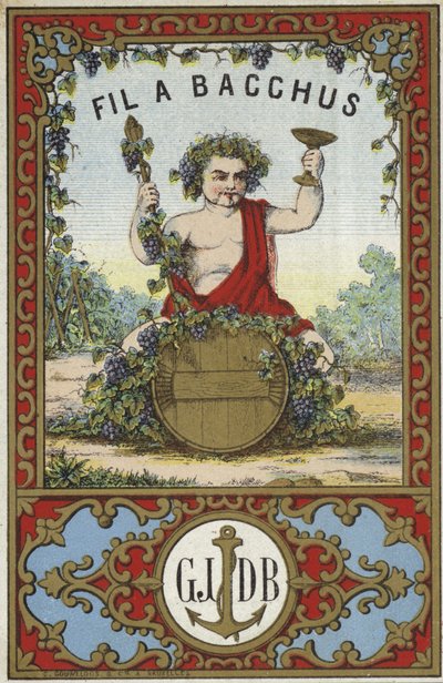 Etikett for Fil a Bacchus av French School