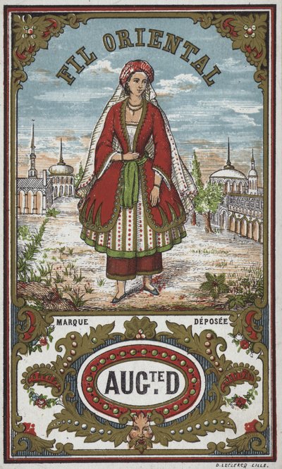 Etikett for orientalsk tråd av French School
