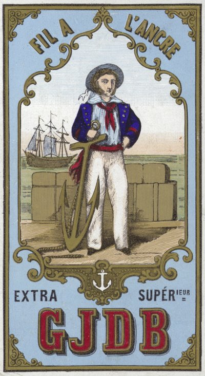 Etikett for ankertråd av French School