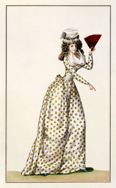 Damenrobe Etoile aus Journal de la Mode et du Gout, 1791 von French School