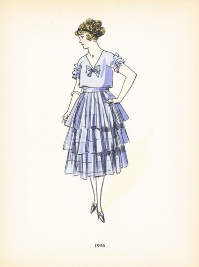 Damemote, 1916 av French School