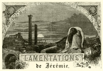 Jeremie's Lamentations (gravering) av French School