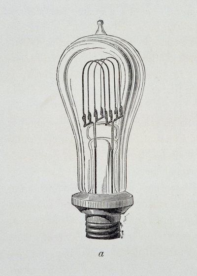 Lamp Edison - i "" The new conquests of science"" av Figutree av French School