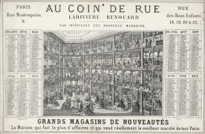 Lariviere Renouard varehus, Paris (litho) av French School
