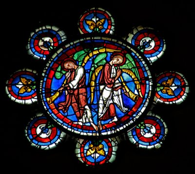 Den siste dommens engler med trompeter (w143) av French School