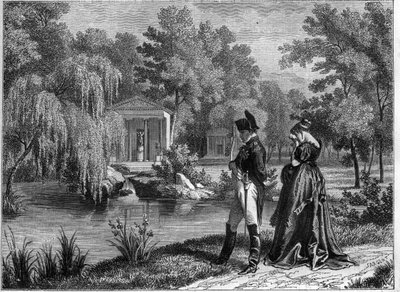 Napoleons siste opphold ved Malmaison-palasset - siste besøk av Napoleon og dronning Hortense til La Malmaison, juni 1815 - i "Histoire de l