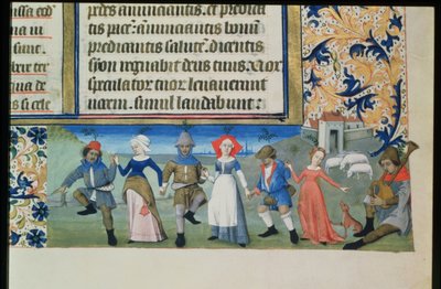 Lat 873 f.21 Hyrdenes dans, fra timene til Charles av Angouleme av French School