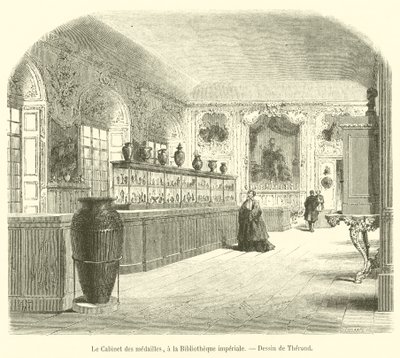 Medaljekabinettet, ved Imperial Library (gravering) av French School