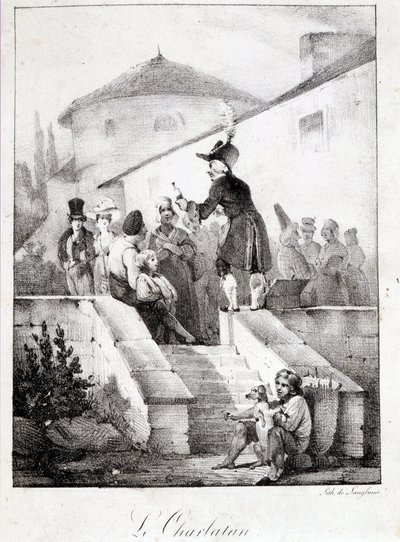 Le Charlatan (selger av mirakelprodukter) av French School