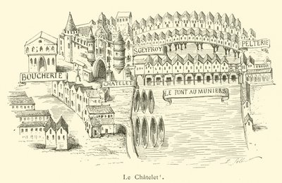 Le Chatelet (gravering) av French School