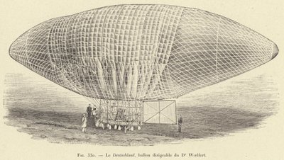 Deutschland, Dr. Woelferts styrbare ballong (gravering) av French School