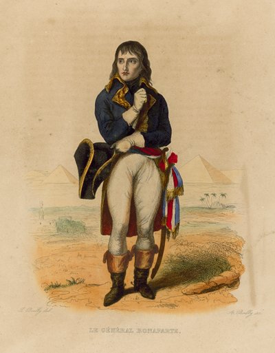 Le General Bonaparte (farget gravering) av French School