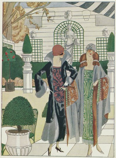 Ritz#39; vinterhage, fra Art-Gout-Beaute, utgivelsesdato 1920-tallet (fargelitografi) av French School