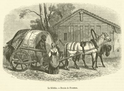 Le Kibitka (gravering) av French School