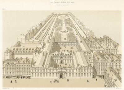 Det kongelige palass i 1679, ifølge La Boissiere av French School