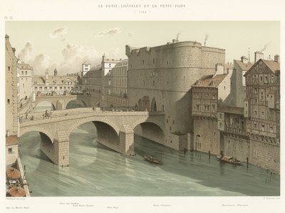 Petit-Chatelet og Petit-Pont, 1780 av French School