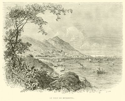Hong Kongs havn (gravering) av French School