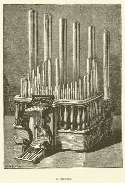 Le Pyrophone (gravering) av French School