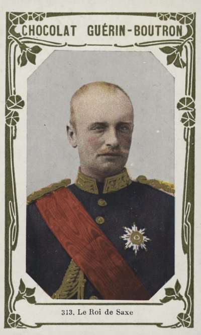 Kongen av Sachsen (farget bilde) av French School