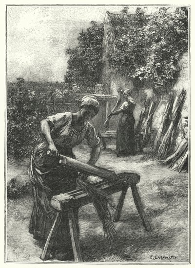 Scutching (gravering) av French School