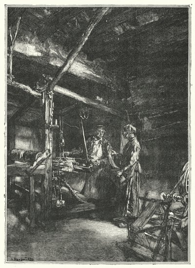 The Weaver (gravering) av French School