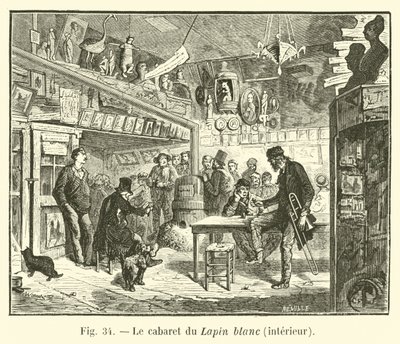 The White Rabbit-kabaret, interiør av French School