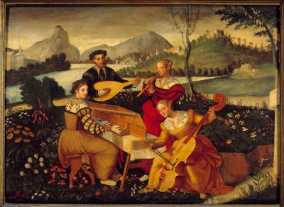 Countrykonserten Painting of the French School. Bourges fra 1500-tallet, Berry Museum av French School