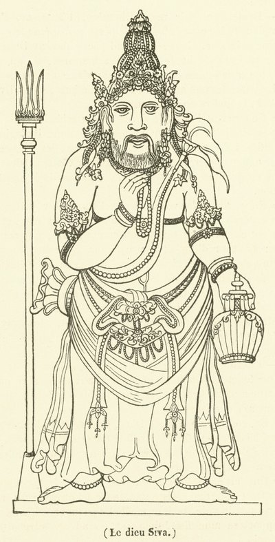 Guden Shiva (gravering) av French School