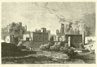 Det keiserlige palass i Gondar (gravering) av French School