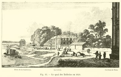 Quai des Tuileries i 1650 av French School