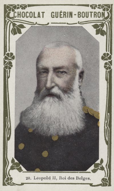 Leopold II, kongen av belgierne (farget bilde) av French School