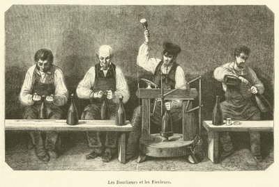 The Butchers and the Stringers (gravering) av French School