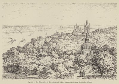 Katakombene i Kiev (gravering) av French School