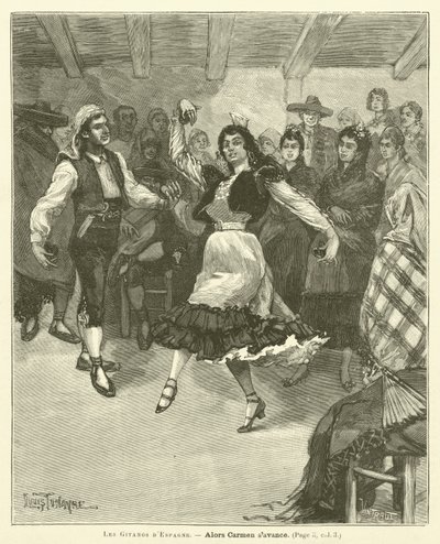 Gitanos i Spania (gravering) av French School